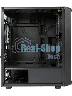 Компьютерный корпус Minitower mATX Eurocase 00-01003411 M205 4ARGb черный без БП закаленное стекло USB 3.0