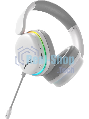 Гарнитура Marvo HG9070W Monka Echo RS белый, беспроводная + проводная, радиоканал, до 10 ч, подсветка, совместимость с PS5, Xbox