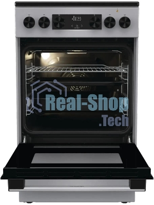 Плита электрическая Gorenje GEC5C41SG серый, конфорок 4 электрических, духовка 70 л, 50 см x 85 см x 59.4 см (без крышки)