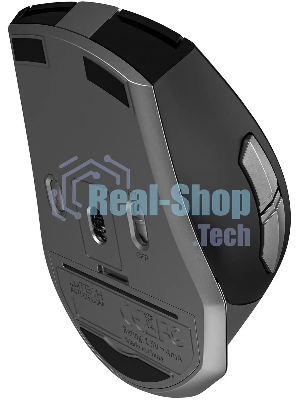 Мышь беспроводная A4Tech Fstyler FB35S серый/черный, 2000 dpi, радиоканал, Bluetooth, USB, кнопки - 5