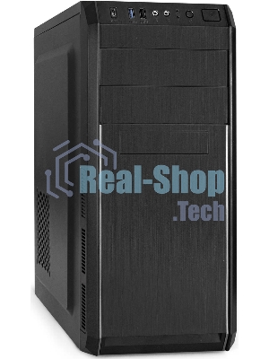 Компьютерный корпус Miditower ExeGate XP-334UC-UNS500 (ATX, БП UNS500 с вент. 12см, 1хUSB/1хUSB 3.0/1хTypeC, аудио, черный)