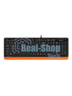 Комплект клавиатура+мышь A4Tech FStyler F1010 проводной, USB, 1600 DPI, чёрный/оранжевый