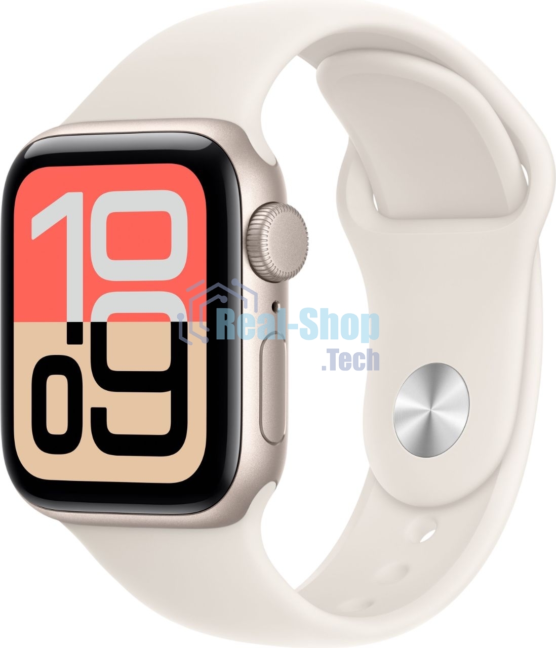Смарт-часы Apple Watch SE 3 2025 A3324 40мм OLED корп.сияющая звезда Sport Band рем.сияющая звезда разм.брасл.:130-180мм (MEH34LW/A)
