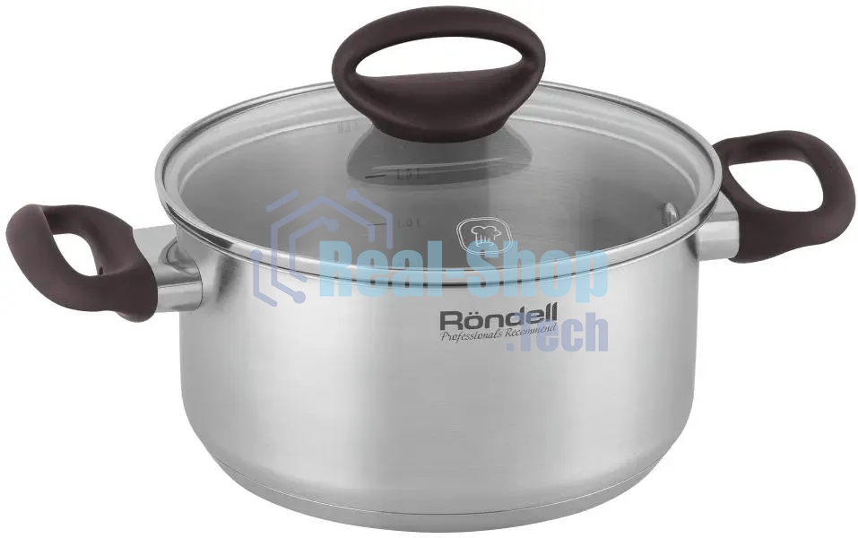 Кастрюля Rondell Tierno RDS-1592, 2.8 л, 20 см, с крышкой, стальной