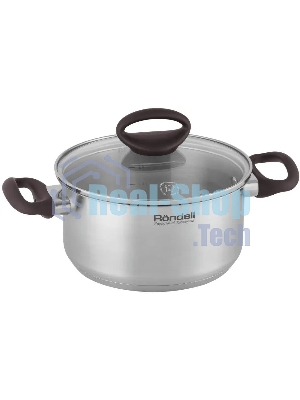 Кастрюля Rondell Tierno RDS-1592, 2.8 л, 20 см, с крышкой, стальной