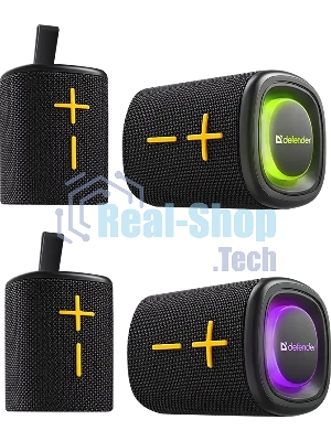 Колонка портативная Defender Union black (20Вт, 2.0 стерео, Bluetooth, питание от аккумулятора)