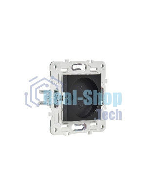 Розетка SKANDY 10А без заземл. без защ. шторок SK-R02Bl черный IEK SK-R10-10-K02