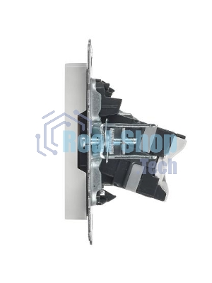 Розетка телевизионная двойная IEK BRITE BR-AK20-1-K01 TV+RJ45 кат.5E РТВ/РК12-БрБ белый