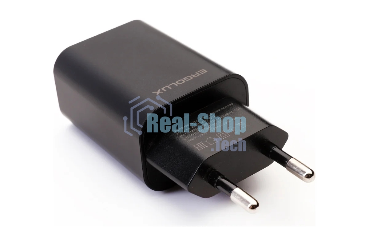 Сетевое зарядное устройство Ergolux ELX-РA01P-C02 ПРОМО 1USB 100-220В 5в/2А пакет черный