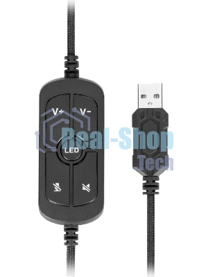Гарнитура Marvo HG9076 Tactic X чёрный, проводная, USB, подсветка