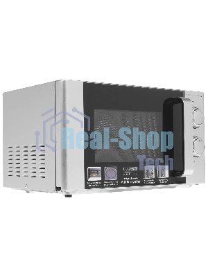 Микроволновая печь CASO M 20 Ecostyle Pro серебристый/черный, 20 л, 800 Вт, переключатели - поворотный механизм