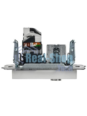Розетка телевизионная двойная IEK BRITE BR-AK20-1-K01 TV+RJ45 кат.5E РТВ/РК12-БрБ белый
