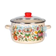 Кастрюля Appetite 1RC201S Болоньезе с крышкой, эмалированная сталь, сфер. 4 л