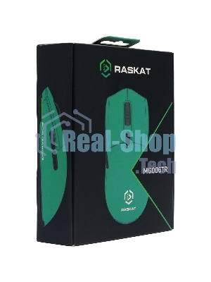 Мышь беспроводная/проводная Raskat MG006TR зеленый, 26000 dpi, радиоканал, Bluetooth, USB, кнопки - 6