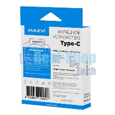 Сетевое зарядное устройство Maxvi TCM-202TB, 2xUSB, 5V, 2A, Type-C