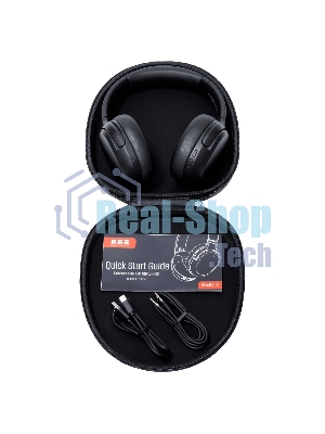 Беспроводные наушники MEG HEA400BL, Bluetooth 6.0, до 75 ч, ANC Hybrid, Multipoint, черный