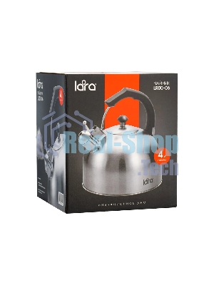 Чайник для плиты металлический Lara LR00-06 (матовый) 4.0 л, индукционное дно 0.3 мм