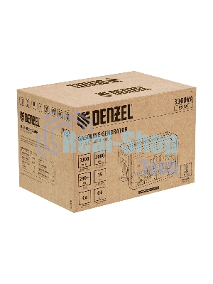 Электрогенератор бензиновый Denzel PS-33E, 3.3 кВт, 85 дБ, 48.5 кг