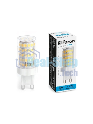 Лампа светодиодная Feron LB-435 11Вт 230В G9 дневной капсульная