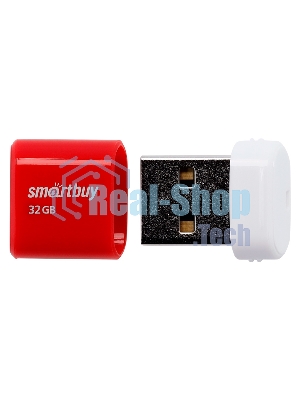 Флешка USB Smartbuy LARA Red (SB32GbLARA-R), 32Gb, USB 2.0, R/W 15/5, красный/белый