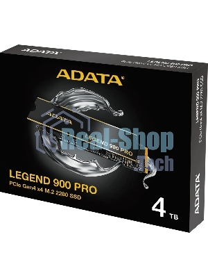 Накопитель SSD ADATA LEGEND 900 PRO, 4Tb, PCIe 4.0 x4, M.2 2280, NVMe, R/W 7400/6500, с радиатором