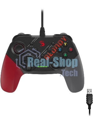 Геймпад A4Tech Bloody GP30 Sports черный/красный USB виброотдача обратная связь
