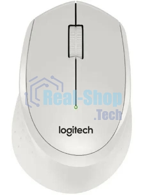 Мышь беспроводная Logitech M330 SILENT PLUS белый, 1000 dpi, радиоканал, USB, кнопки - 3