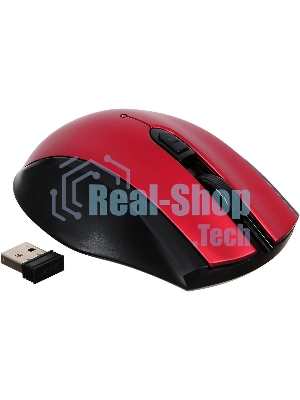 Мышь беспроводная Acer OMR032 черный/красный, 1600 dpi, радиоканал, USB, кнопки - 4