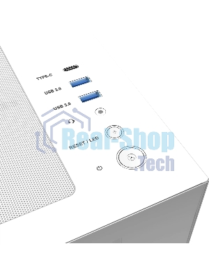 Корпус без блока питания Raijintek ATREUS BT4, Midi-Tower, TG, 4x120мм ARGB, 2xUSB-A 3.0 + 1xUSB Type-C , E-ATX, ATX, mATX, mITX White