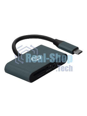 Кард-ридер Digma CR-СA2512-G/темно-серый/SD/TF/micro-SD/USB Type-C/алюминий