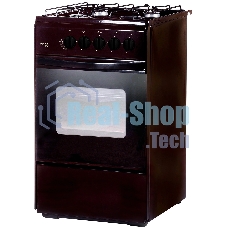 Плита газовая Лада Nova RG 24040 B коричневый, конфорок 4 шт, духовка 50 л, 50 см x 85 см x 60 см