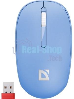 Мышь беспроводная Defender Smart MM-396 синий, 1600 dpi, радиоканал, Bluetooth, USB, кнопки - 3
