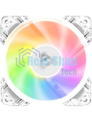 Вентилятор в корпус ALSEYE N12-W FAN 120mm, 700~1800rpm, 25.98~64.46CFM, 17.4~34.8dBA, PWM, WHITE, RTL