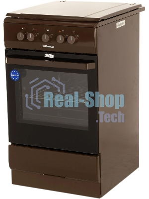 Плита электрическая Hansa FCEB53000 коричневый, конфорок 4 шт, духовка 69 л, 50 см x 85 см x 60 см