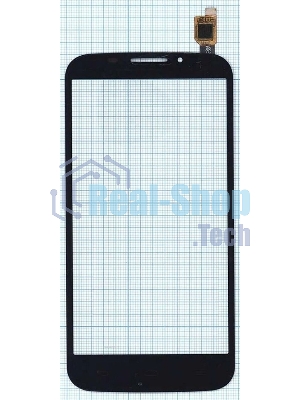 Сенсорное стекло (тачскрин) для Alcatel Pop S7 7045Y, черное