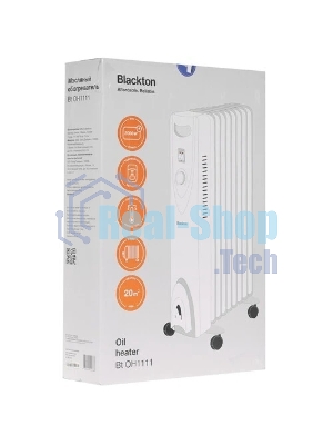Обогреватель масляный Blackton Bt OH1111 (9 секций), белый, 2000 Вт, 20 м2, механический термостат