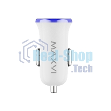 Автомобильное зарядное устройство Maxvi CCM-101WB USB 1А бело-синий