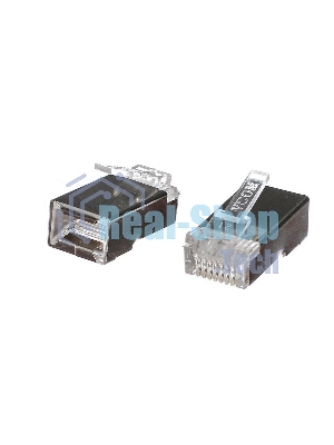 Коннектор VCOM RJ-45 для FTP кабеля 5 кат. экранированный, 100 шт,
