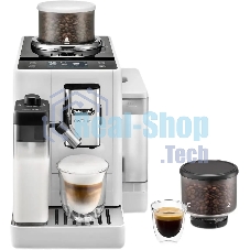 Кофемашина автоматическая DeLonghi EXAM440.55.W, белый, исп. кофе - молотый/зерновой, 1.4 л, 1450 Вт, 19 Бар
