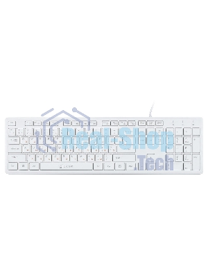 Клавиатура проводная Oklick 500M, USB, белый
