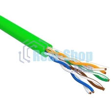 Кабель информационный Rexant cat.5e U/UTP 4 пары 24AWG нг(А)-LSLTx внутренний 305м зеленый
