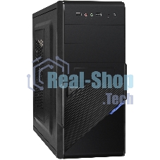 Компьютерный корпус Minitower ExeGate BA-201-UNS350 (mATX, БП UNS350 с вент. 12см, 2*USB, аудио, черный)