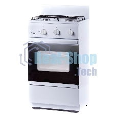 Плита газовая Лада Nova CG 32013 W белый, конфорок 2 газовых, духовка 30 л, 50 см x 85 см x 40 см