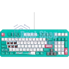 Клавиатура ASUS TUF Gaming K3 Gen II MIKU Edition проводная, USB Type-A, голубой