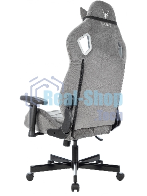 Кресло Knight Outrider серый, ткань, 120 кг, механизм качания