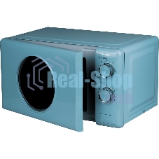 Микроволновая печь Horizont HSM205RL голубой, 20 л, 700 Вт, переключатели — поворотный механизм