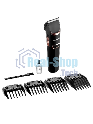 Машинка для стрижки BRAYER BR3401, LED-дисплей, 4 насад, турбо, титан. покр, регу. высоты лезвий