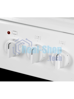 Плита электрическая Hansa FCEW54109 белый, конфорок 4 шт, духовка 65 л, 50 см x 85 см x 60 см