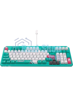 Клавиатура ASUS TUF Gaming K3 Gen II MIKU Edition проводная, USB Type-A, голубой