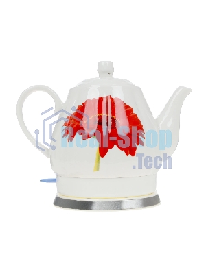 Электрочайник Centek CT-0062 белый, 2.0 л, 2000 Вт, скрытый нагревательный элемент